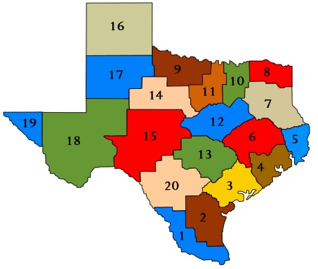 Click Region of Texas to find a HSEP