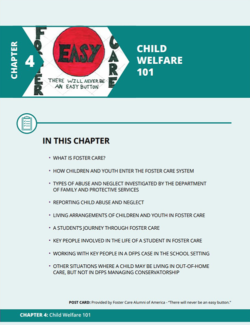 Foster Care Resource Guide Chapter 04: Child Welfare 101