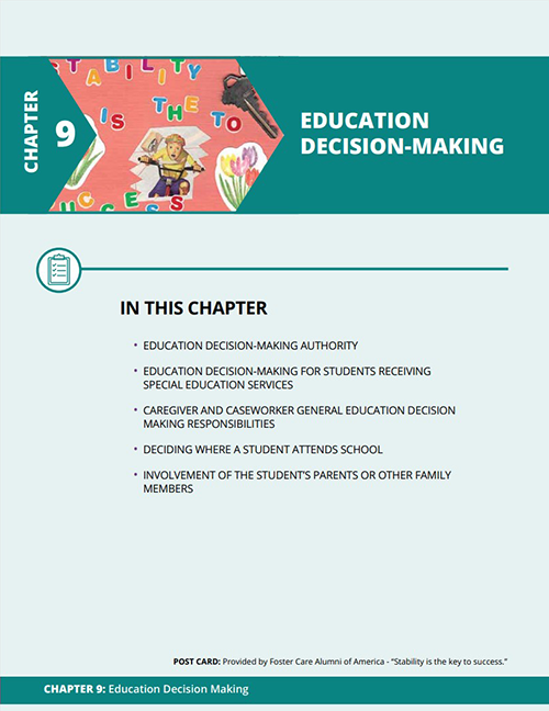 Foster Care Resource Guide Chapter 09: Education Decision-Making